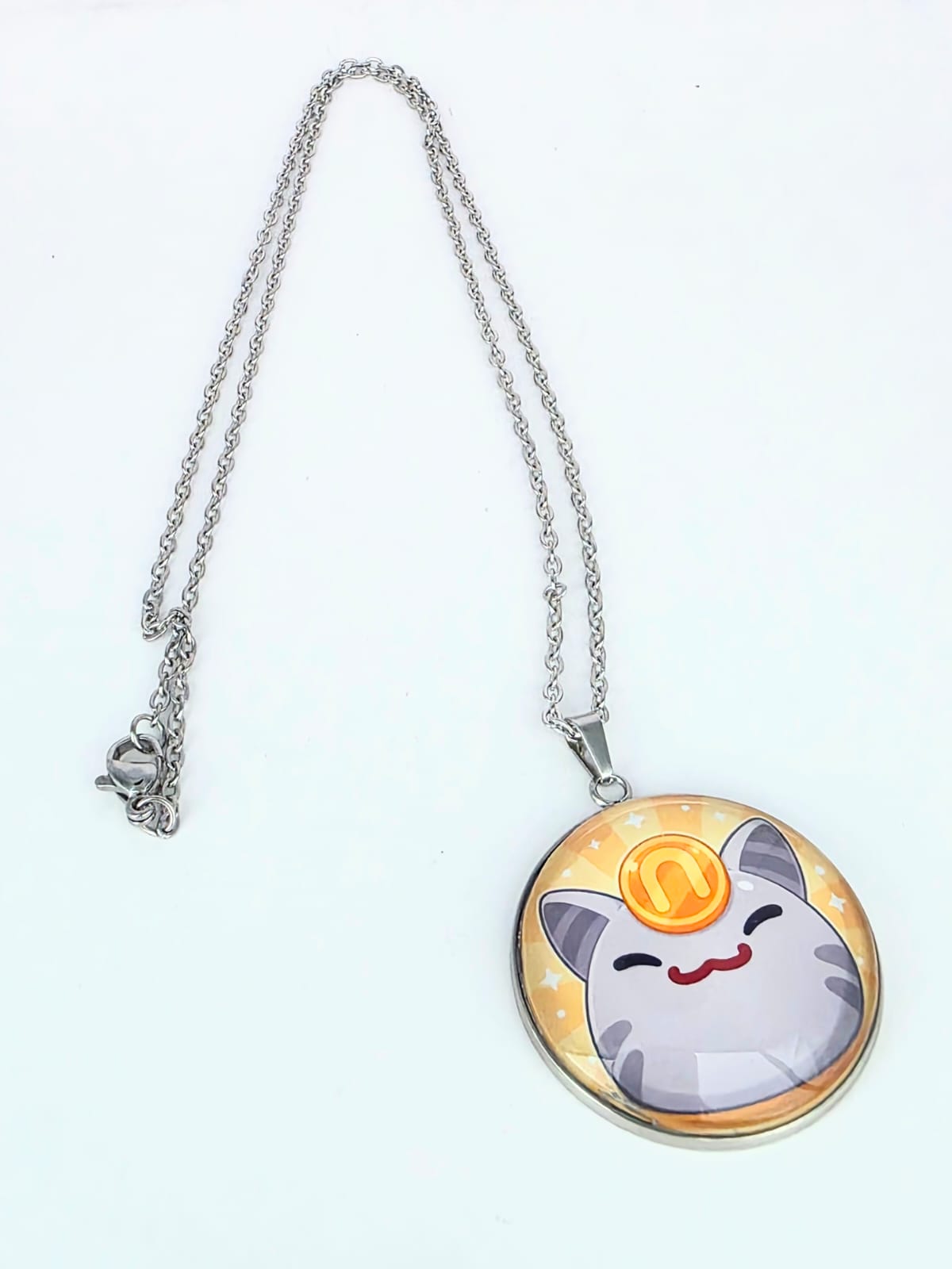 Slime Rancher Inspired Lucky Slime 30 mm Pendant Stainless Steel Necklace