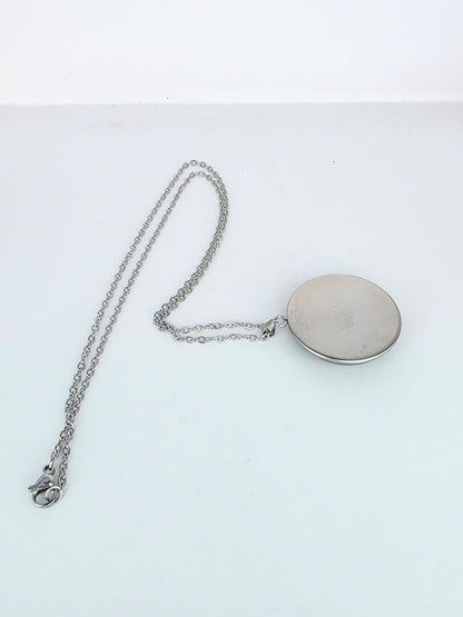Stardew Valley Inspired Ancient Fruit 30 mm Pendant Stainless Steel Necklace