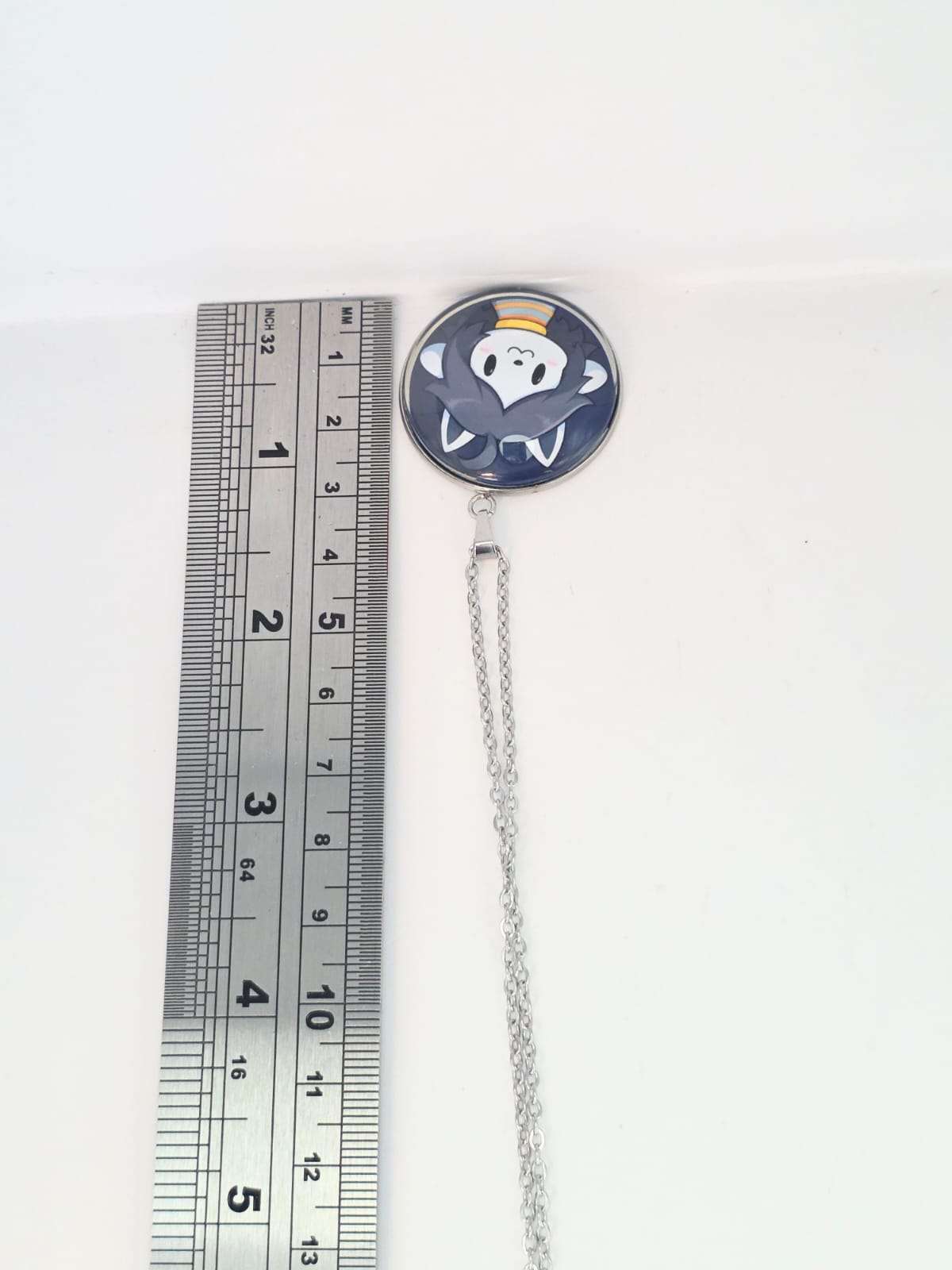 Undertale Undertale Inspired Temmie 30 mm Pendant Stainless Steel 20 inch NecklaceTemmie Pendant Necklace