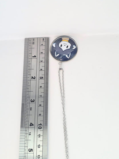 Undertale Undertale Inspired Temmie 30 mm Pendant Stainless Steel 20 inch NecklaceTemmie Pendant Necklace