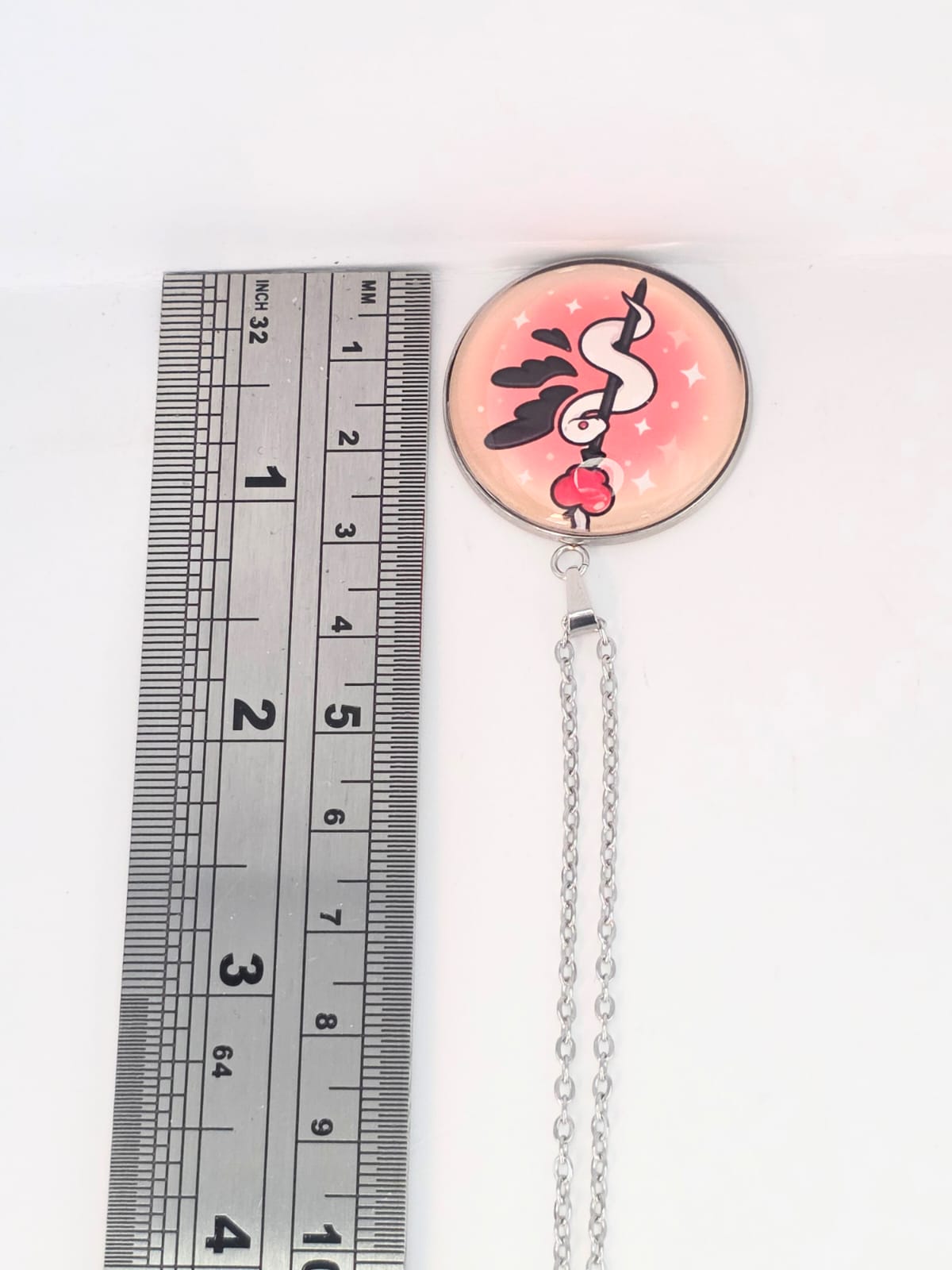 Hazbin Hotel Inspired Lucifer's Staff 30 mm Pendant Stainless Steel Necklace