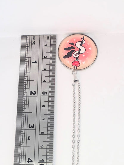 Hazbin Hotel Inspired Lucifer's Staff 30 mm Pendant Stainless Steel Necklace