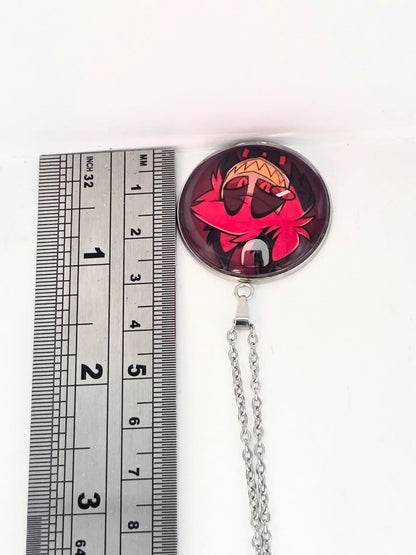 Hazbin Hotel Inspired Alastor 30 mm Pendant Stainless Steel 20 inch Necklace