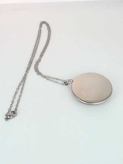 Hazbin Hotel Inspired Alastor 30 mm Pendant Stainless Steel 20 inch Necklace