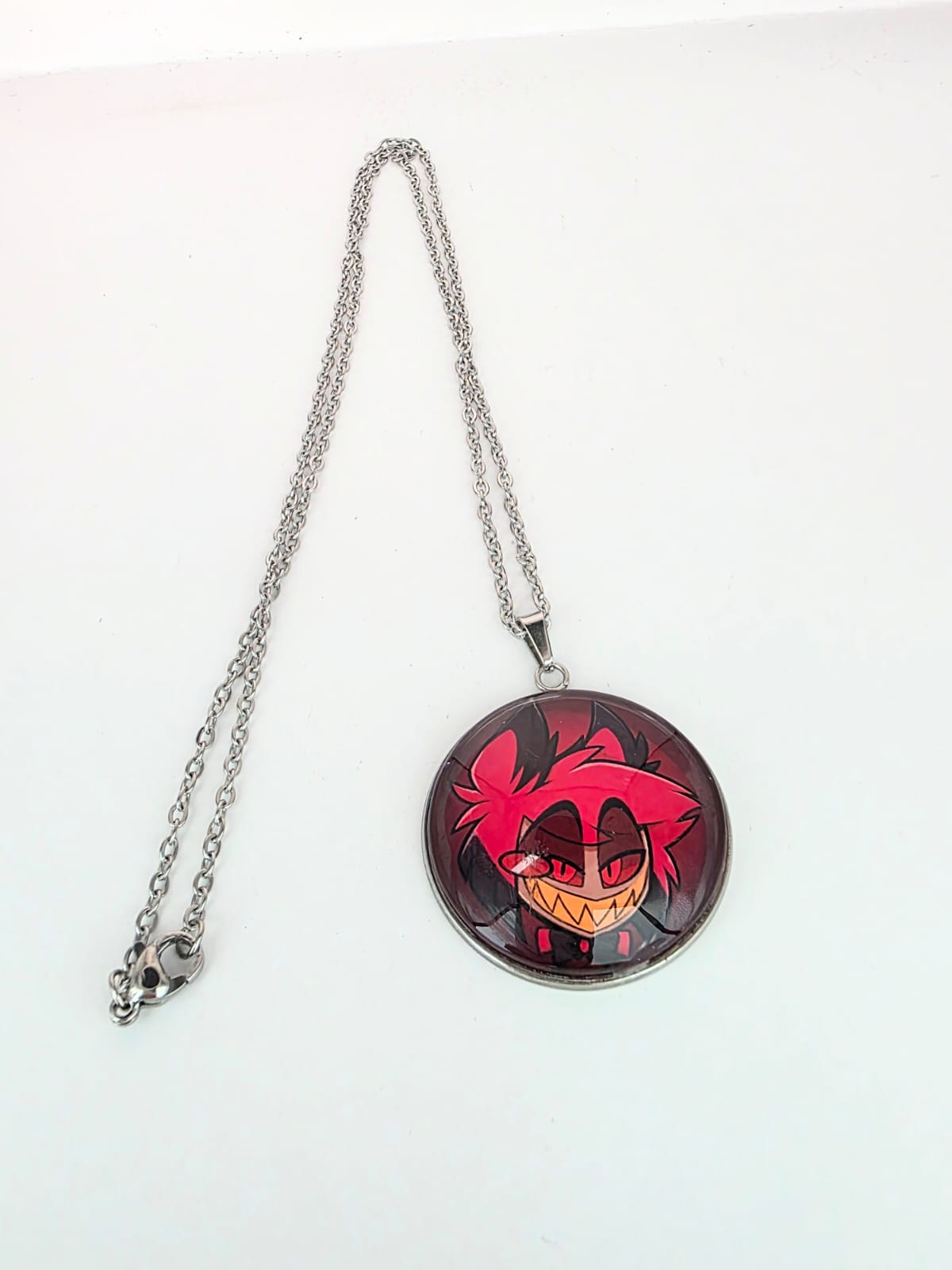 Hazbin Hotel Inspired Alastor 30 mm Pendant Stainless Steel 20 inch Necklace