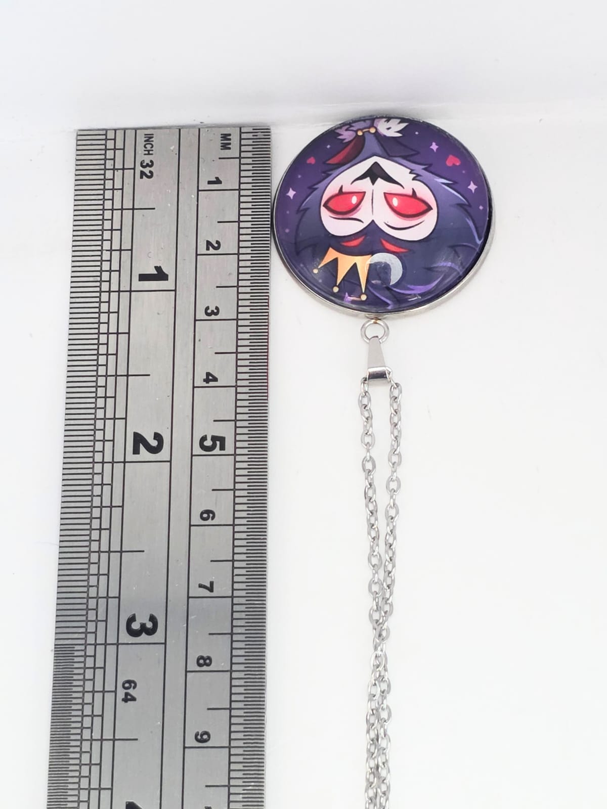 Helluva Boss Inspired Stolas 30 mm Pendant Stainless Steel 20 inch Necklace