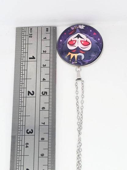 Helluva Boss Inspired Stolas 30 mm Pendant Stainless Steel 20 inch Necklace