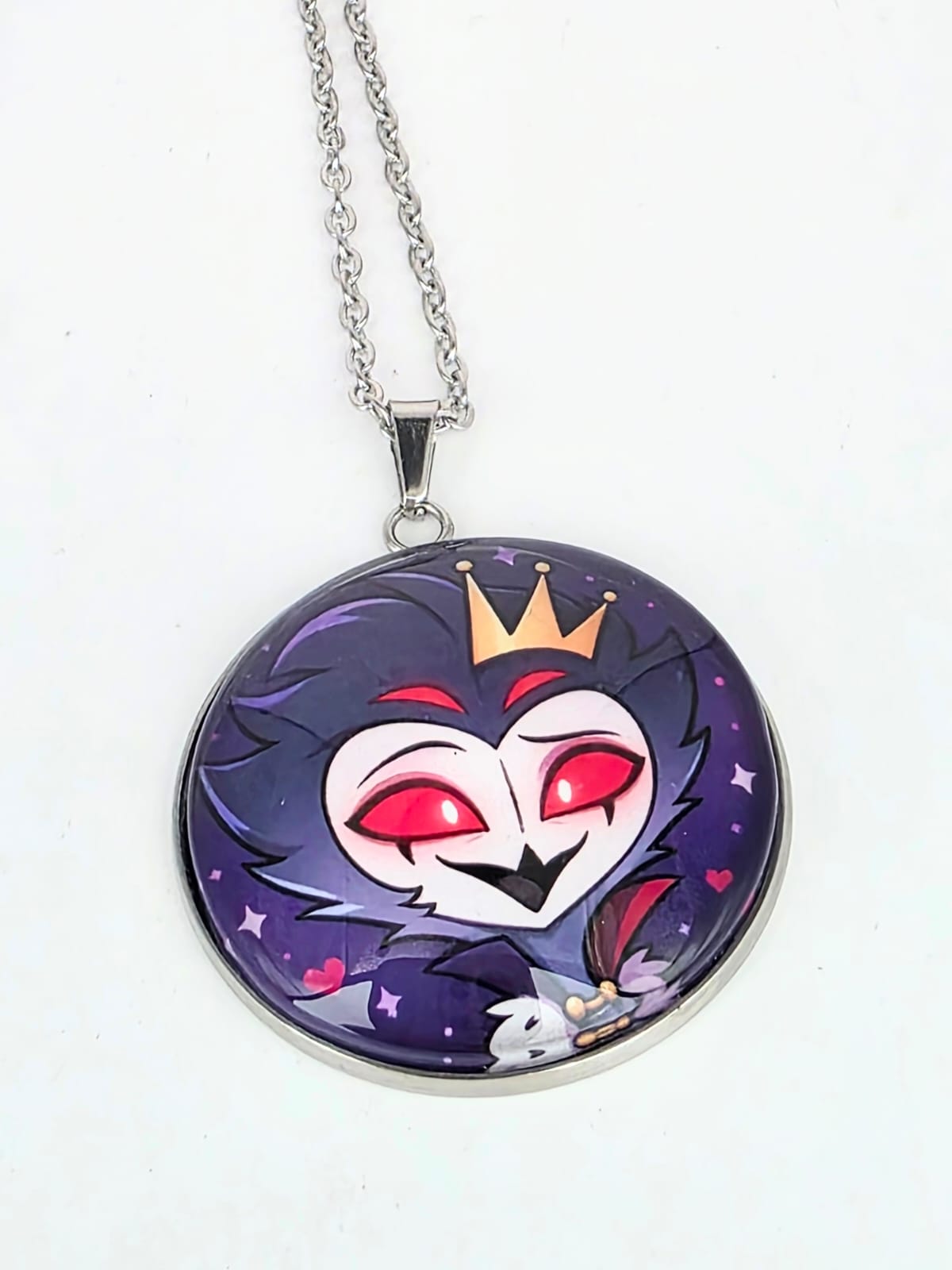 Helluva Boss Inspired Stolas 30 mm Pendant Stainless Steel 20 inch Necklace