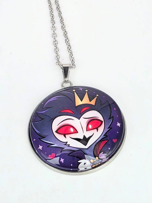 Helluva Boss Inspired Stolas 30 mm Pendant Stainless Steel 20 inch Necklace