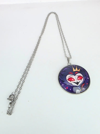 Helluva Boss Inspired Stolas 30 mm Pendant Stainless Steel 20 inch Necklace