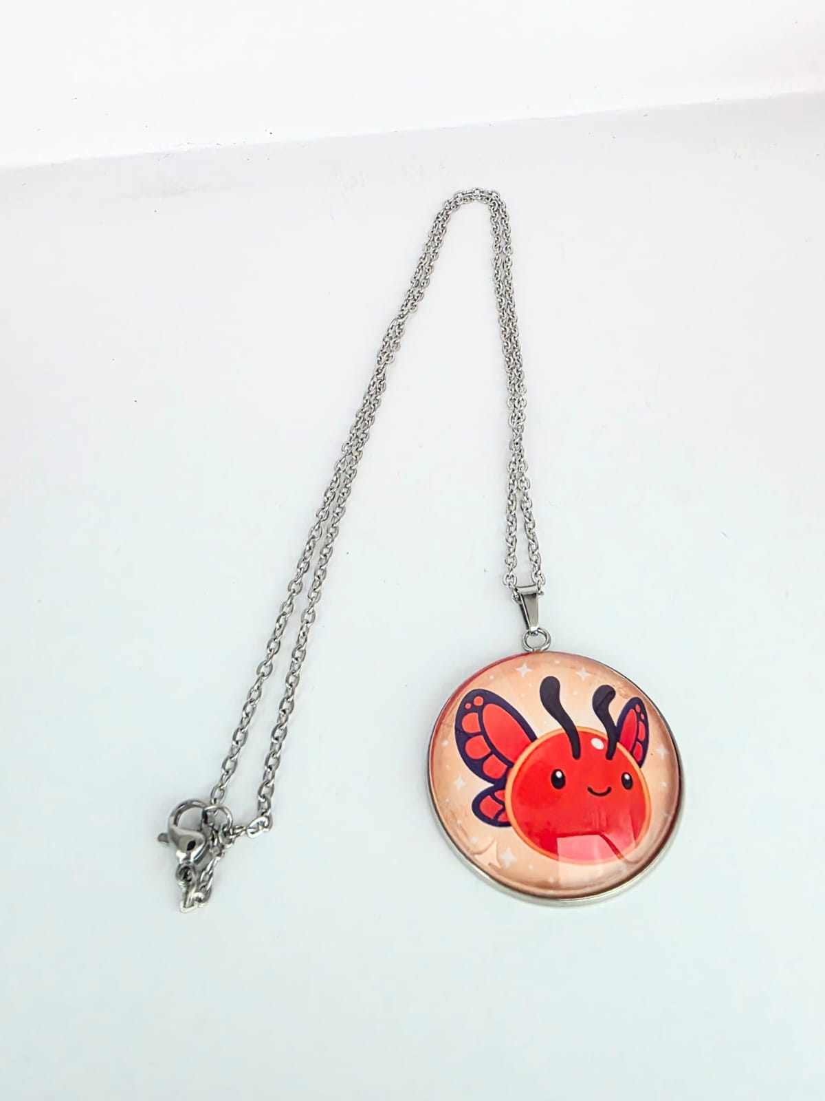 Slime Rancher 2 Inspired Flutter Slime 30 mm Pendant Stainless Steel Necklace