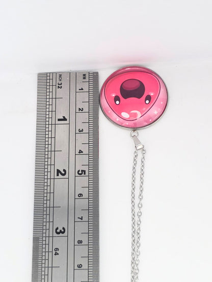 Slime Rancher Inspired Pink Slime 30 mm Pendant Stainless Steel Necklace