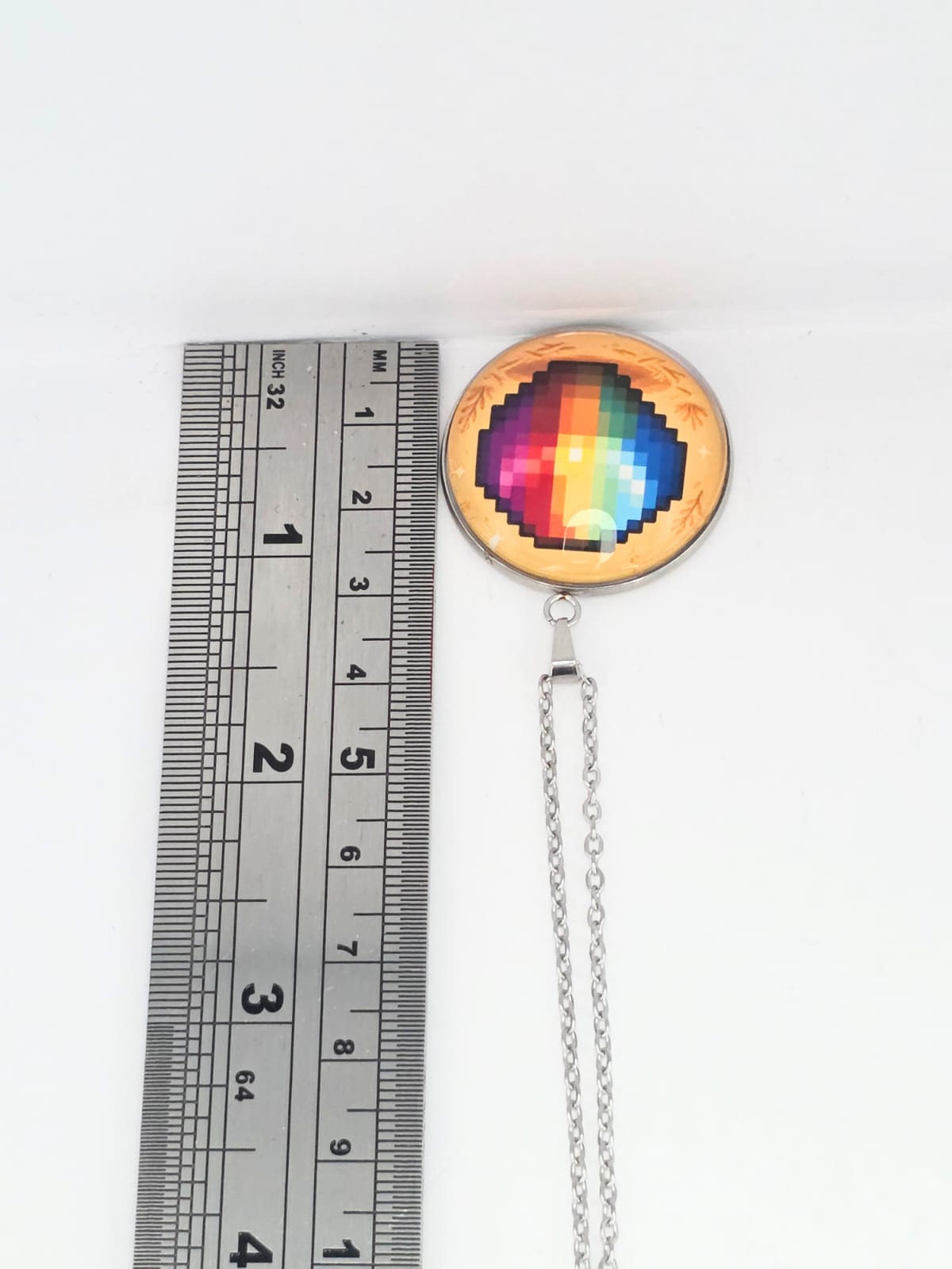 Prismatic Shard Inspired Stardew Valley 30 mm Pendant Stainless Steel Necklace