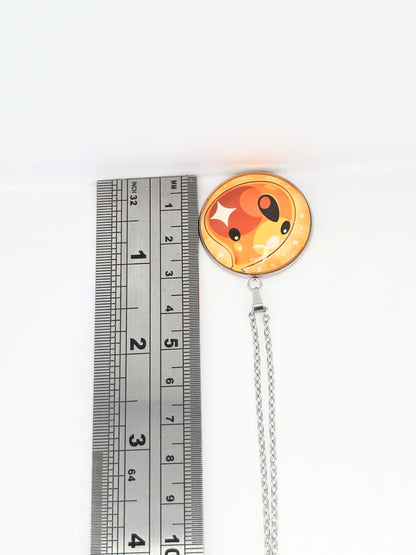 Slime Rancher Inspired Gold Slime 30 mm Pendant Stainless Steel Necklace