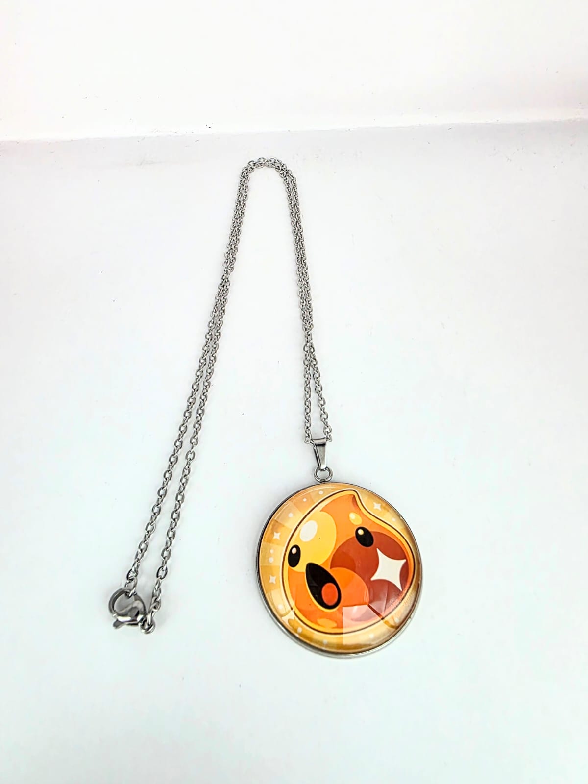 Slime Rancher Inspired Gold Slime 30 mm Pendant Stainless Steel Necklace