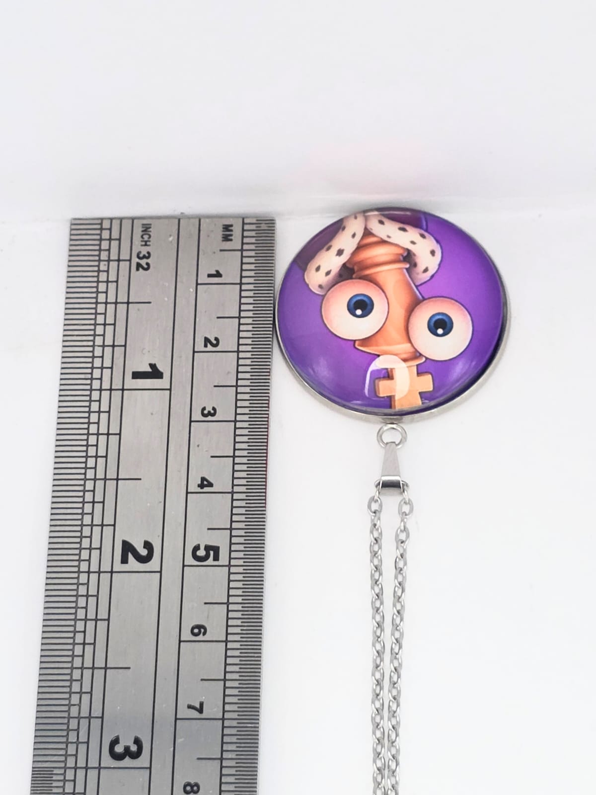 The Amazing Digital Circus Inspired Kinger 30mm Pendant Stainless Steel Necklace