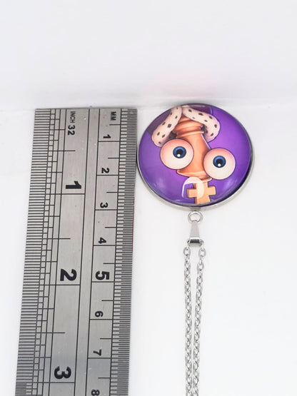 The Amazing Digital Circus Inspired Kinger 30mm Pendant Stainless Steel Necklace