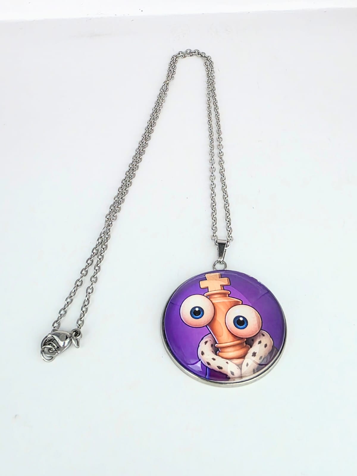 The Amazing Digital Circus Inspired Kinger 30mm Pendant Stainless Steel Necklace