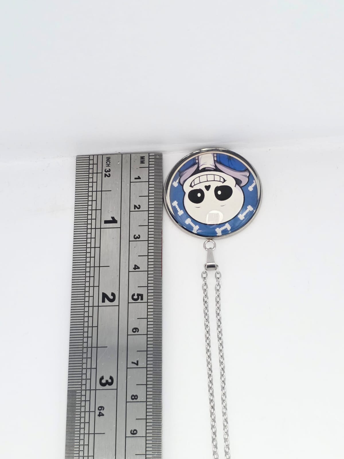 Undertale Inspired Sans 30 mm Pendant Stainless Steel 20 inch Necklace