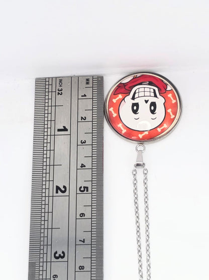 Undertale Inspired Papyrus 30 mm Pendant Stainless Steel 20 inch Necklace