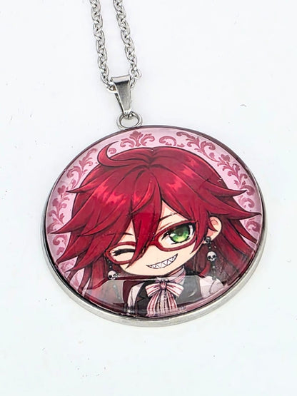 Black Butler (Kuroshitsuji) Inspired Grell Sutcliff 30 mm Pendant Necklace