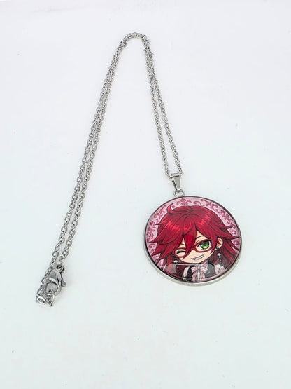 Black Butler (Kuroshitsuji) Inspired Grell Sutcliff 30 mm Pendant Necklace