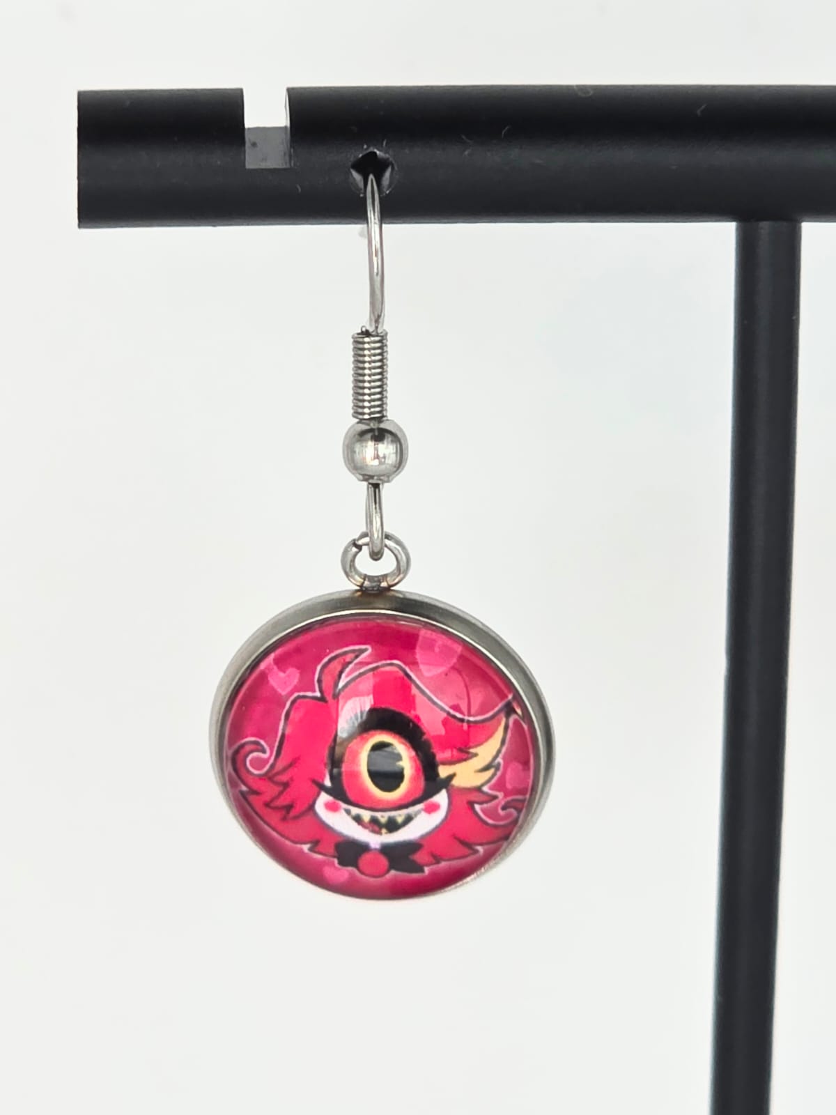Hazbin Hotel Inspired Niffty & "Clean It Up" Dangle Stainless Steel Earrings