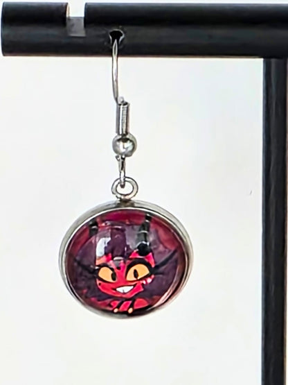 Helluva Boss Inspired Moxxie & Millie Dangle Stainless Steel Earrings
