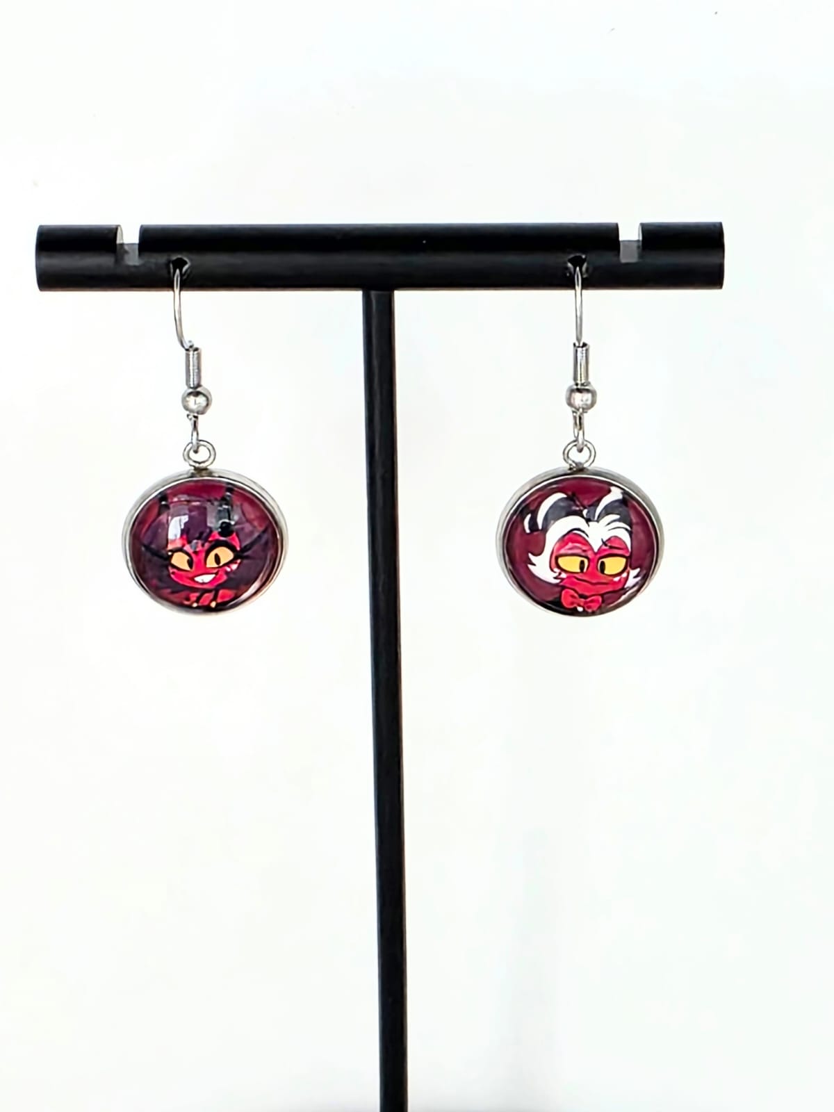 Helluva Boss Inspired Moxxie & Millie Dangle Stainless Steel Earrings