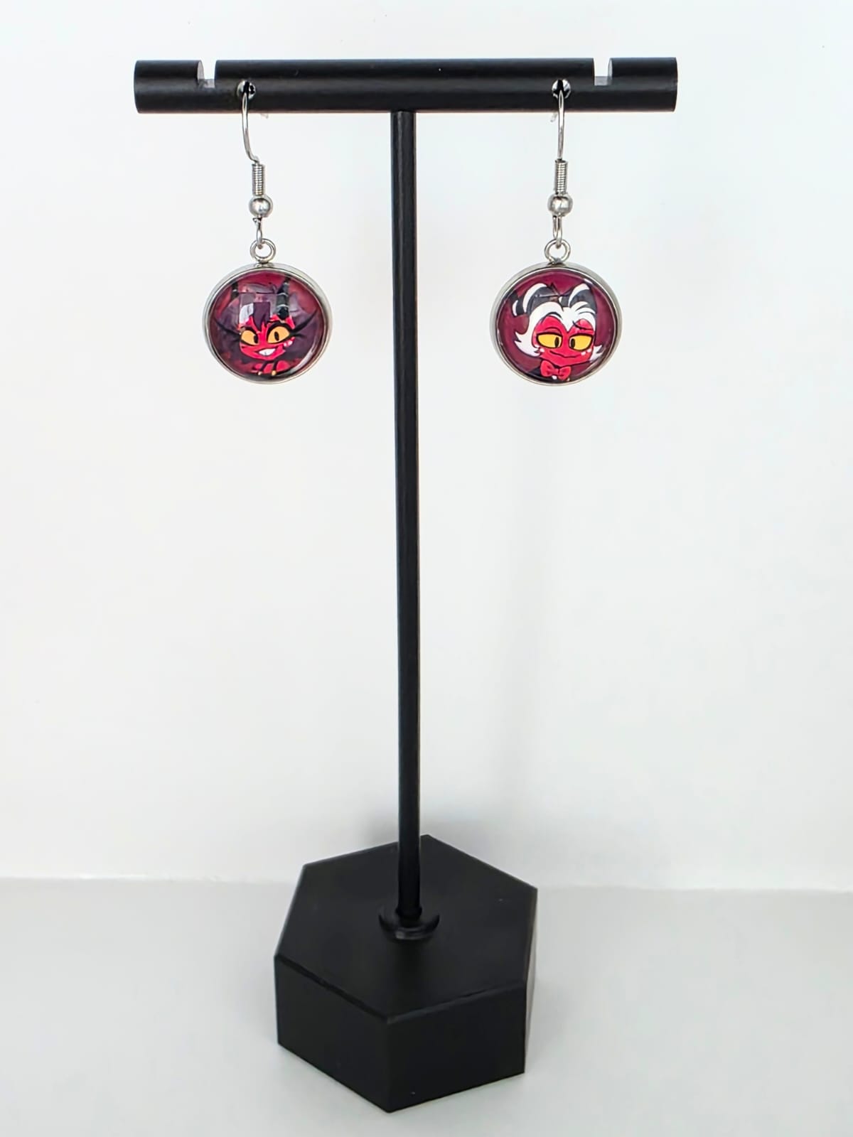 Helluva Boss Inspired Moxxie & Millie Dangle Stainless Steel Earrings