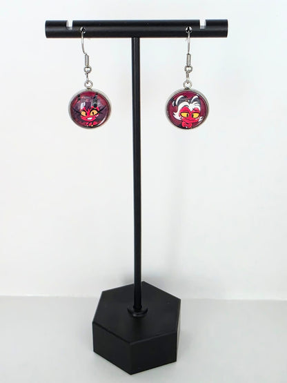 Helluva Boss Inspired Moxxie & Millie Dangle Stainless Steel Earrings