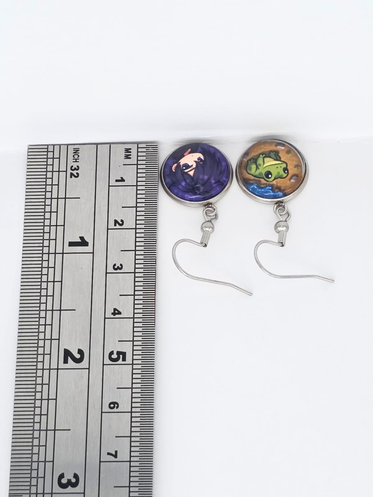 Stardew Valley Inspired Sebastian & Frog Dangle Stainless Steel Earrings