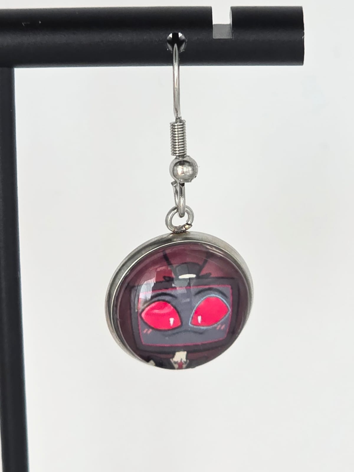 Hazbin Hotel Inspired Vincent & Young Vox Dangle Stainless Steel Earrings