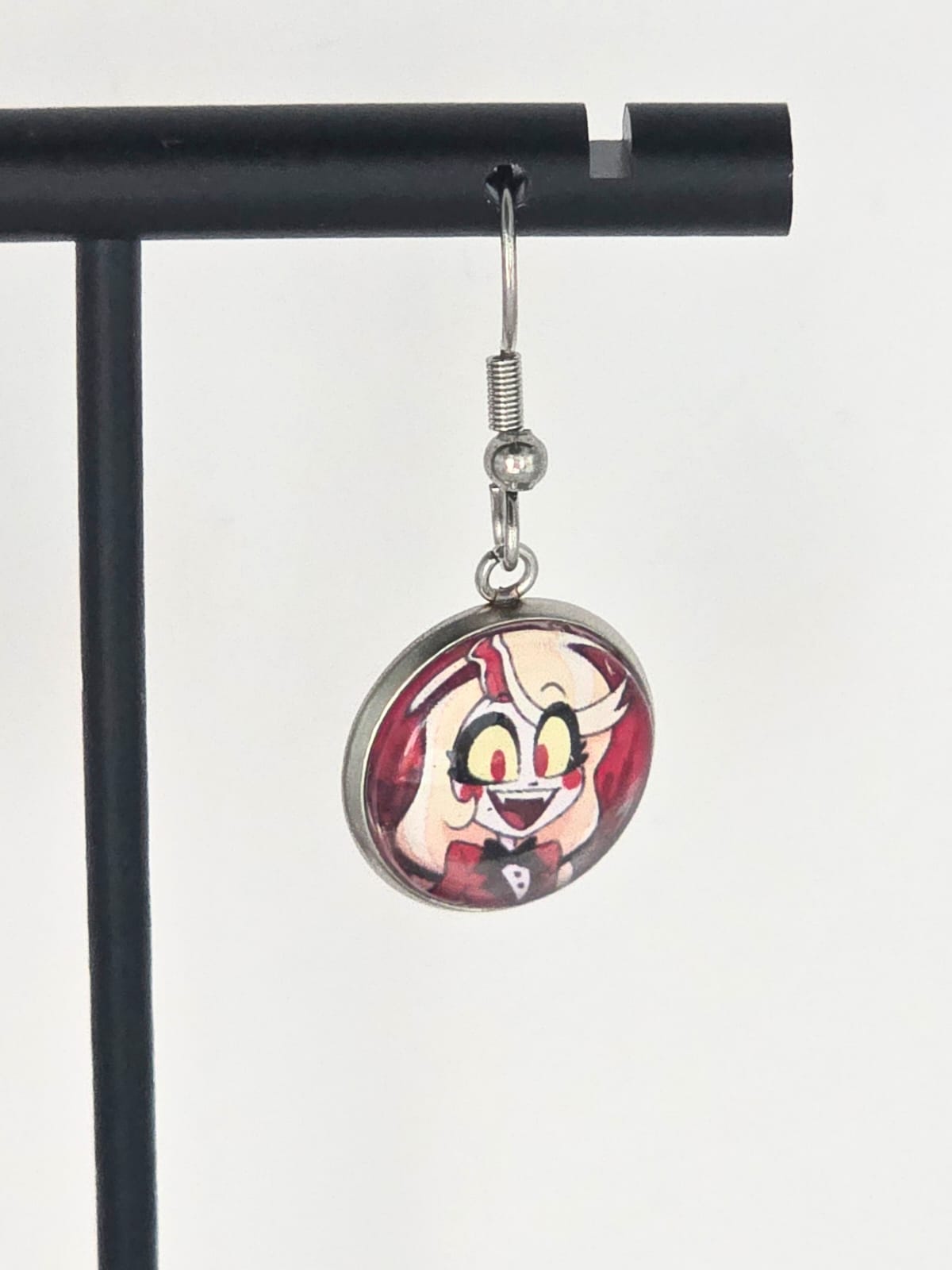 Hazbin Hotel Inspired Charlie & Vaggi Dangle Stainless Steel Earrings