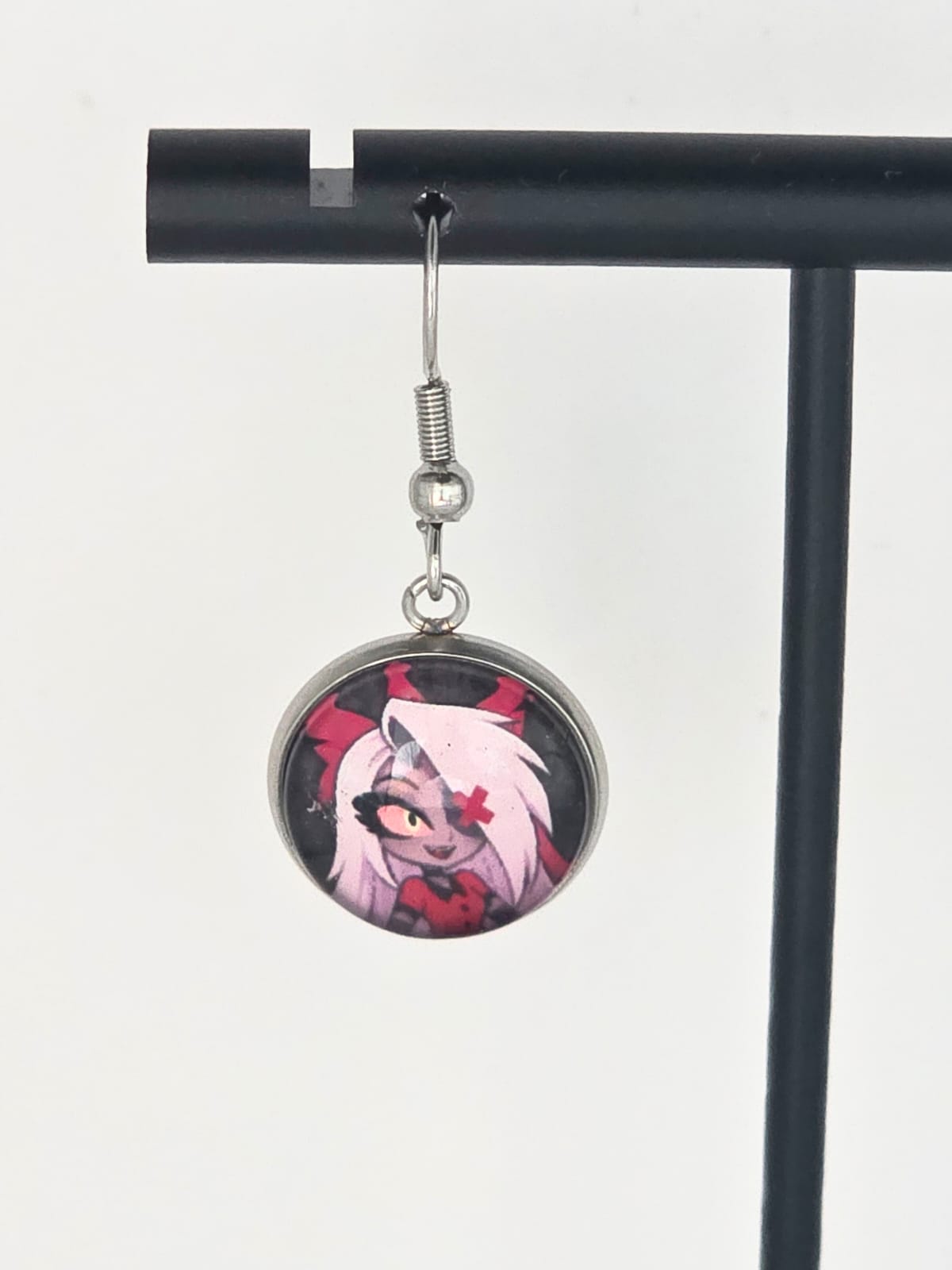 Hazbin Hotel Inspired Charlie & Vaggi Dangle Stainless Steel Earrings