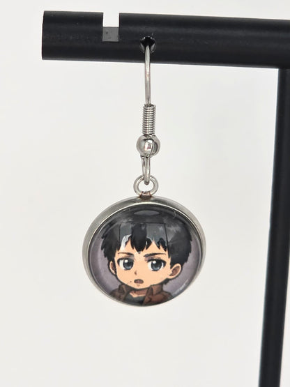 Attack on Titan Inspired Reiner & Bertholdt Dangle Stainless Steel Earrings