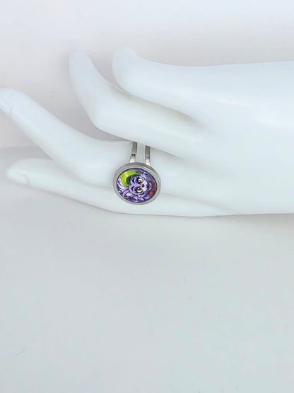 FNAF Security Breach Inspired Roxanne Wolf 14 mm Adjustable Steel Ring