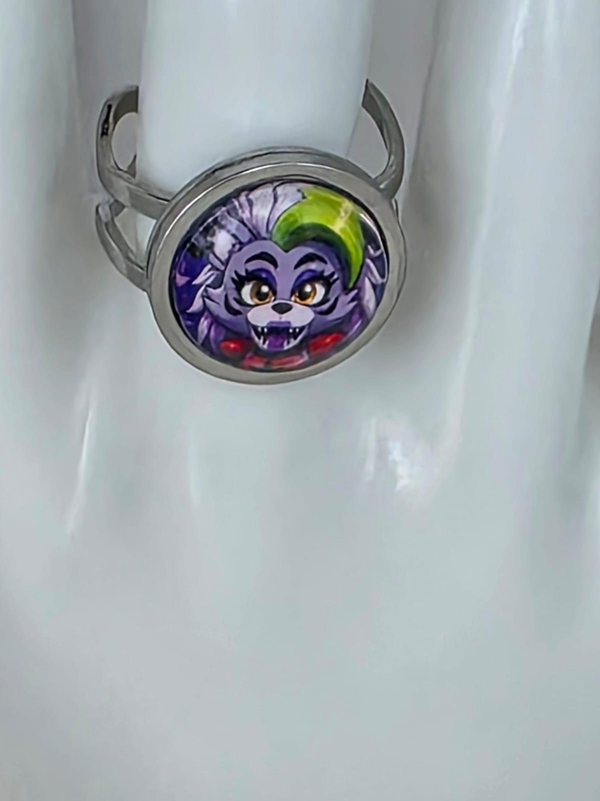 FNAF Security Breach Inspired Roxanne Wolf 14 mm Adjustable Steel Ring