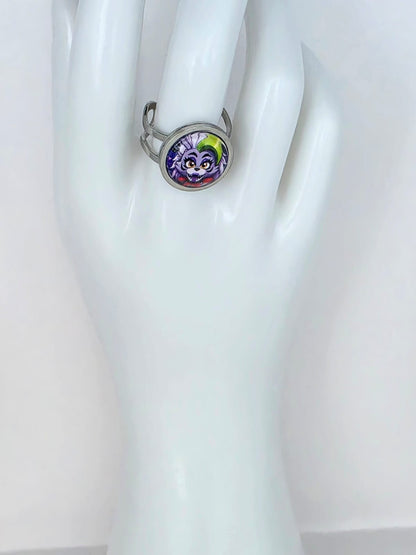 FNAF Security Breach Inspired Roxanne Wolf 14 mm Adjustable Steel Ring