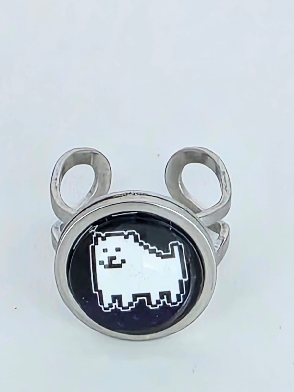 Undertale Inspired Annoying Dog 14 mm Adjustable Stainless Steel Ring
