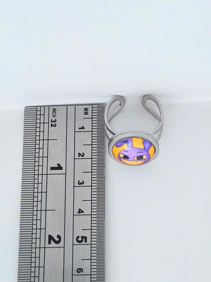 Amazing Digital Circus Inspired Jax 14 mm Adjustable Stainless Steel Ring