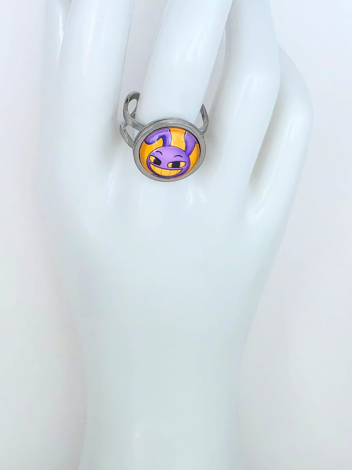 Amazing Digital Circus Inspired Jax 14 mm Adjustable Stainless Steel Ring