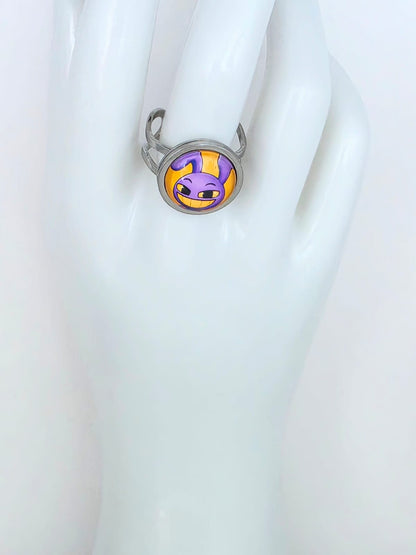 Amazing Digital Circus Inspired Jax 14 mm Adjustable Stainless Steel Ring