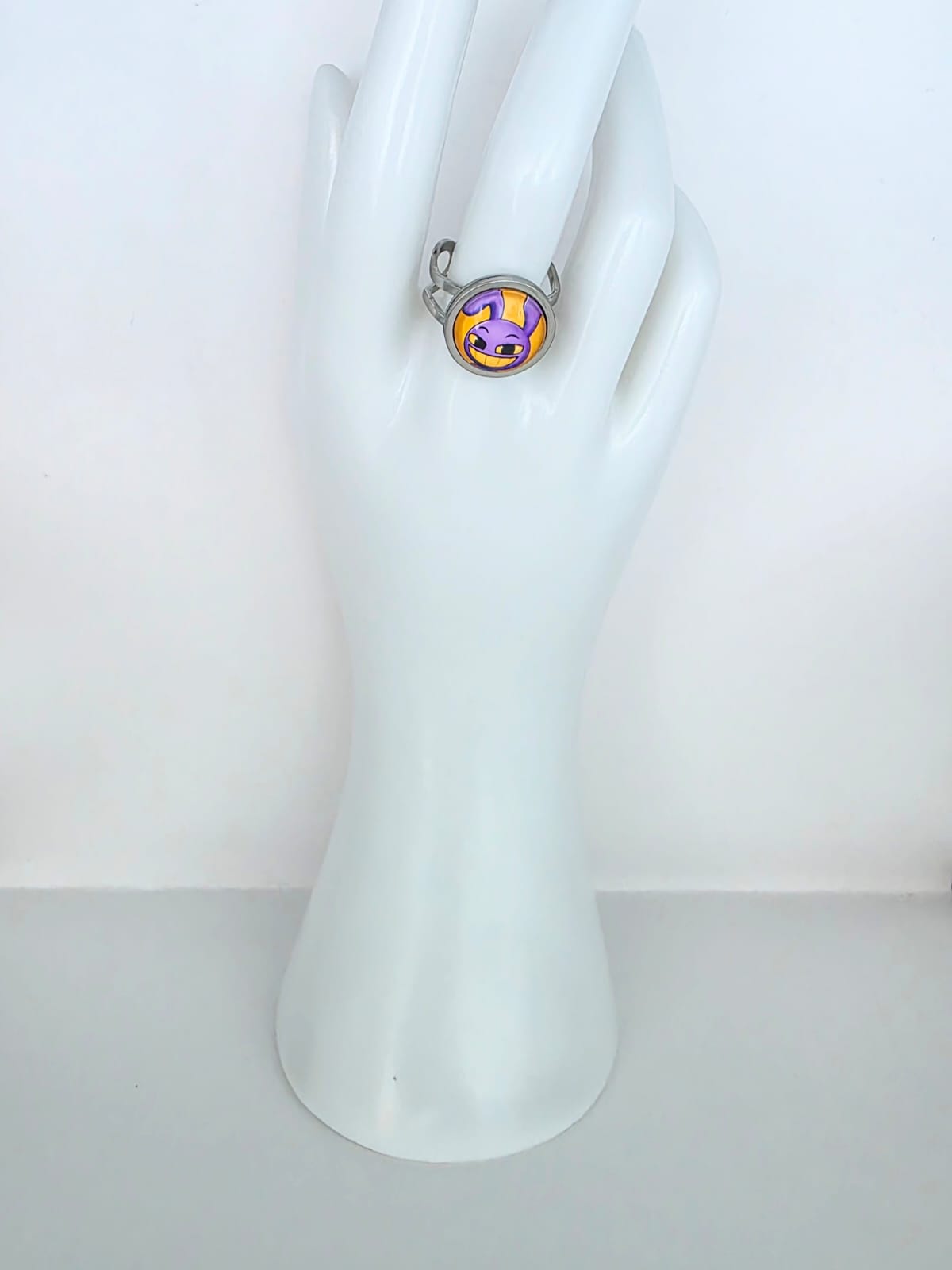 Amazing Digital Circus Inspired Jax 14 mm Adjustable Stainless Steel Ring