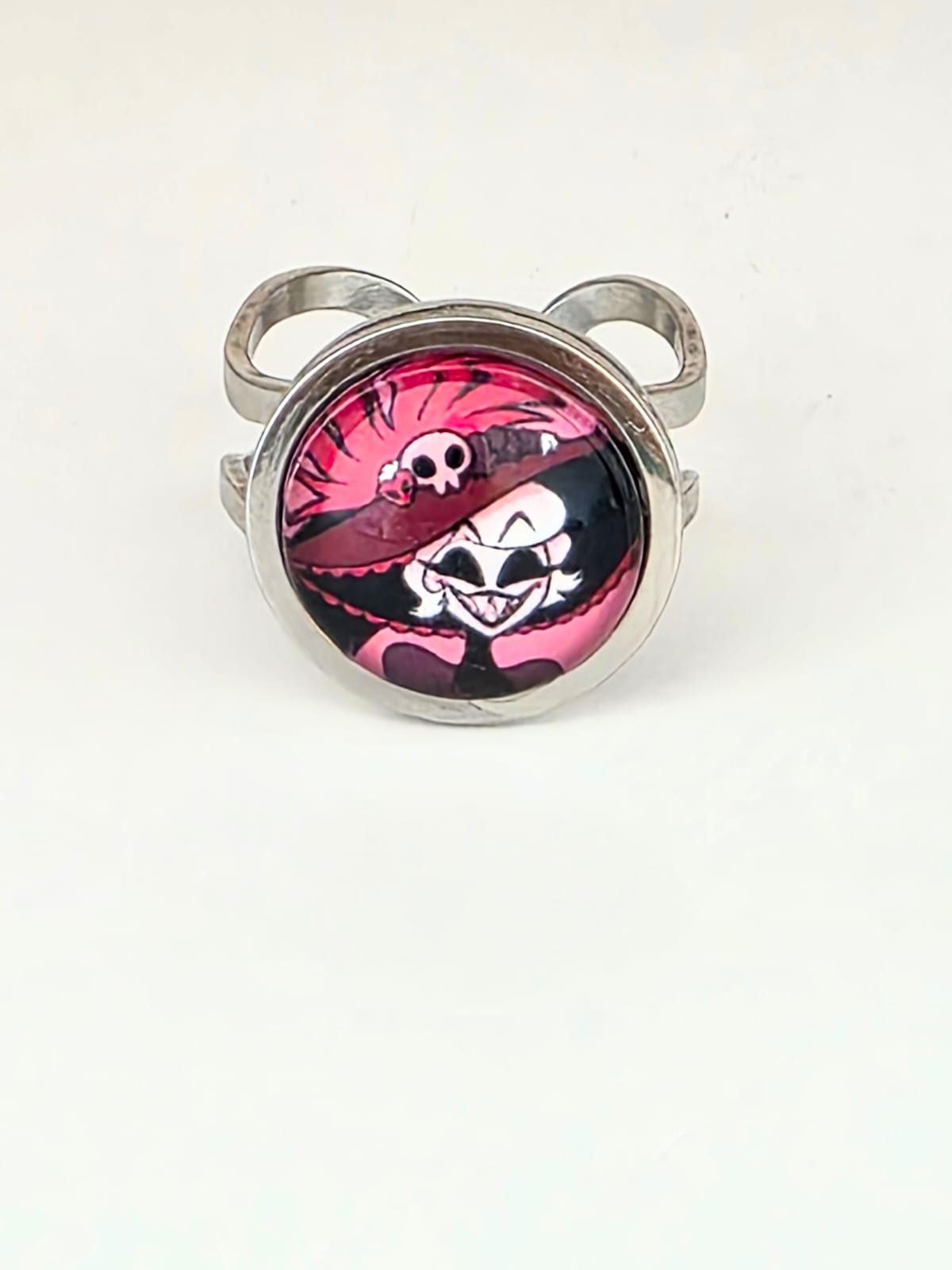 Hazbin Hotel Inspired Rosie 14 mm Adjustable Stainless Steel Ring Handmade