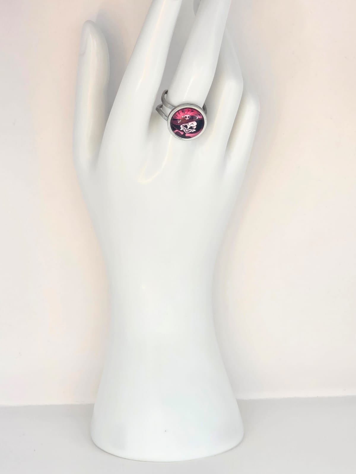 Hazbin Hotel Inspired Rosie 14 mm Adjustable Stainless Steel Ring Handmade