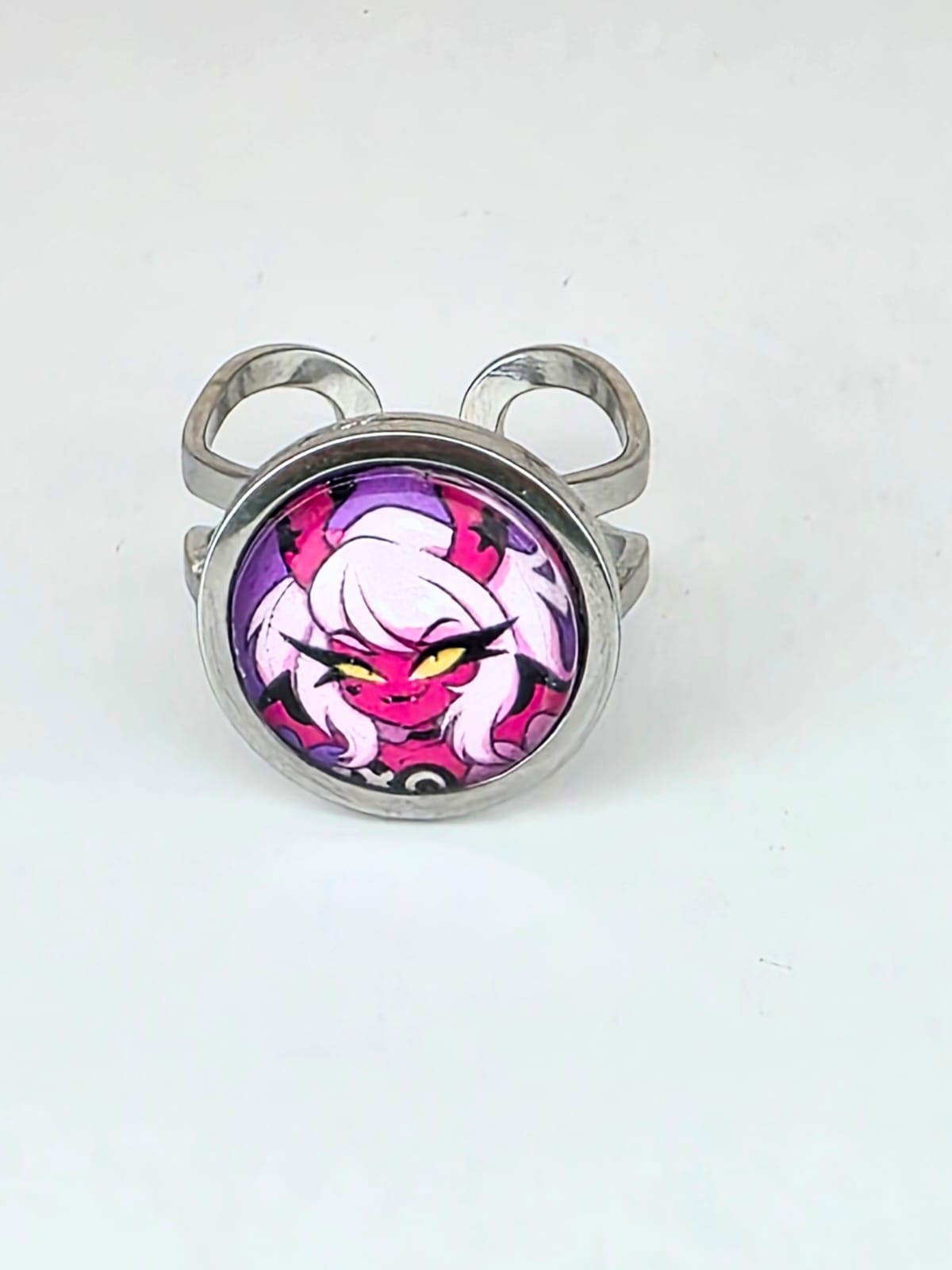 Helluva Boss Inspired Verosika Mayday 14 mm Adjustable Stainless Steel Ring