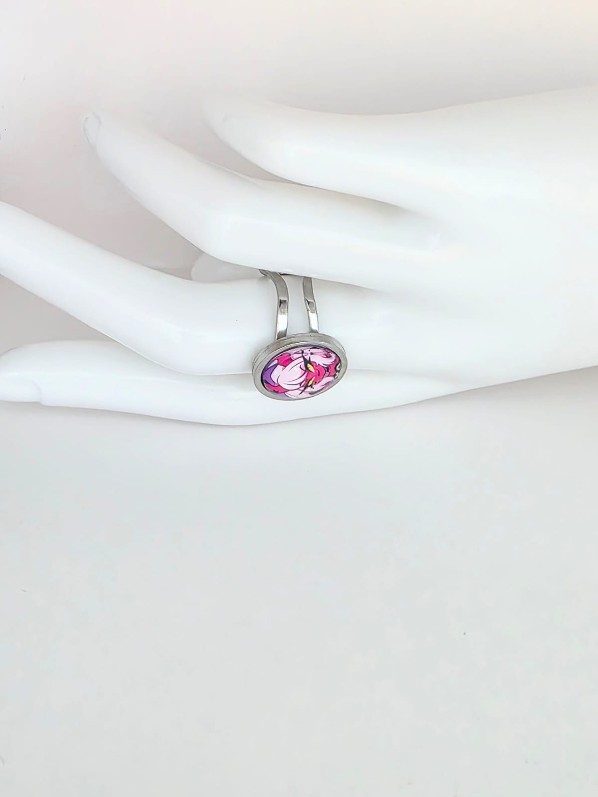Helluva Boss Inspired Verosika Mayday 14 mm Adjustable Stainless Steel Ring