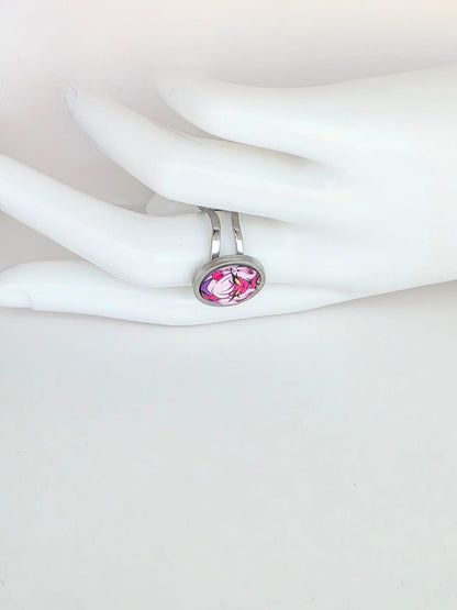 Helluva Boss Inspired Verosika Mayday 14 mm Adjustable Stainless Steel Ring