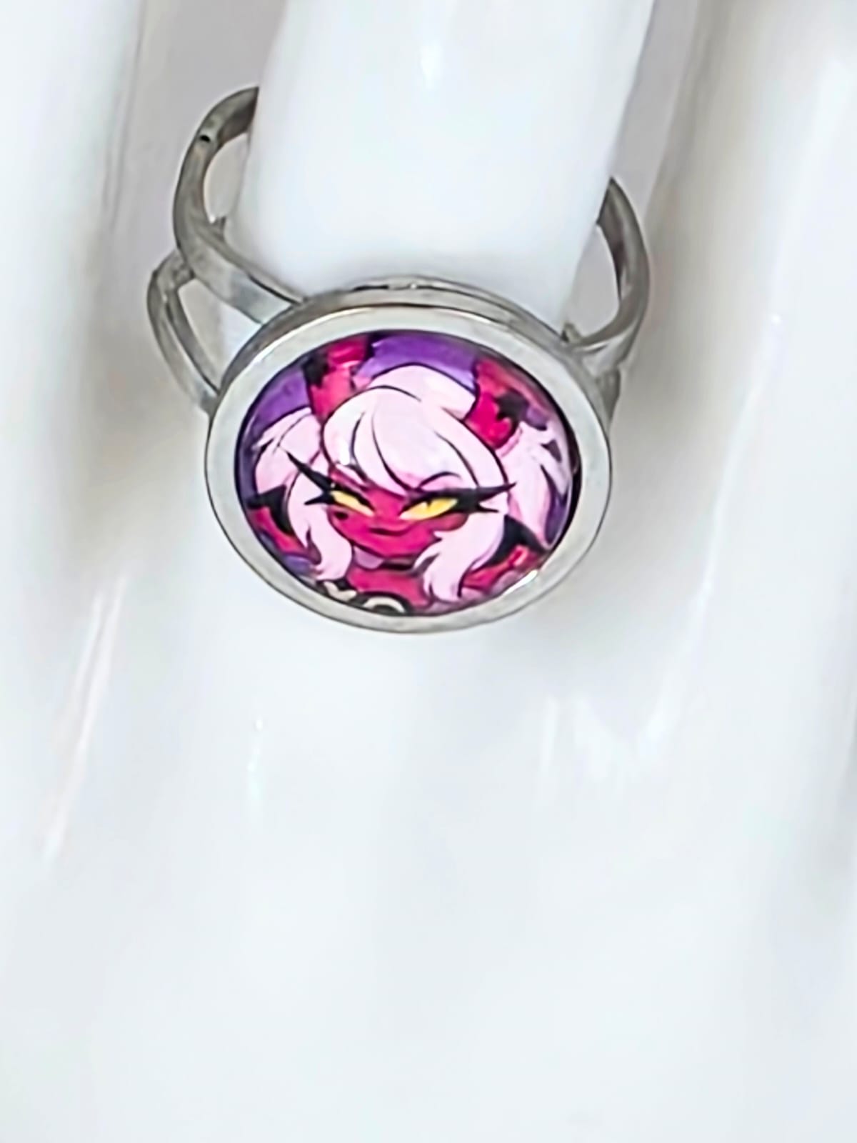 Helluva Boss Inspired Verosika Mayday 14 mm Adjustable Stainless Steel Ring